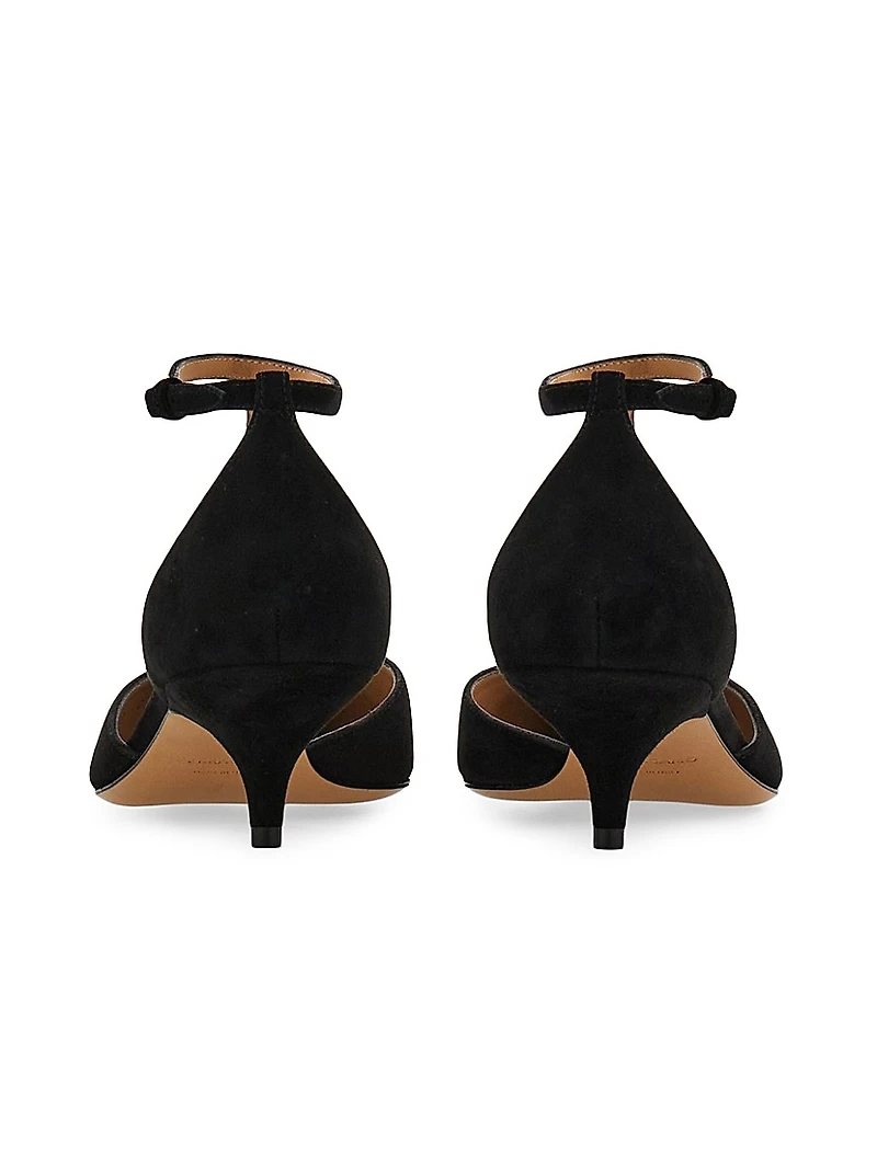 Traci 40MM Suede T-Strap Pumps