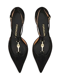 Traci 40MM Suede T-Strap Pumps