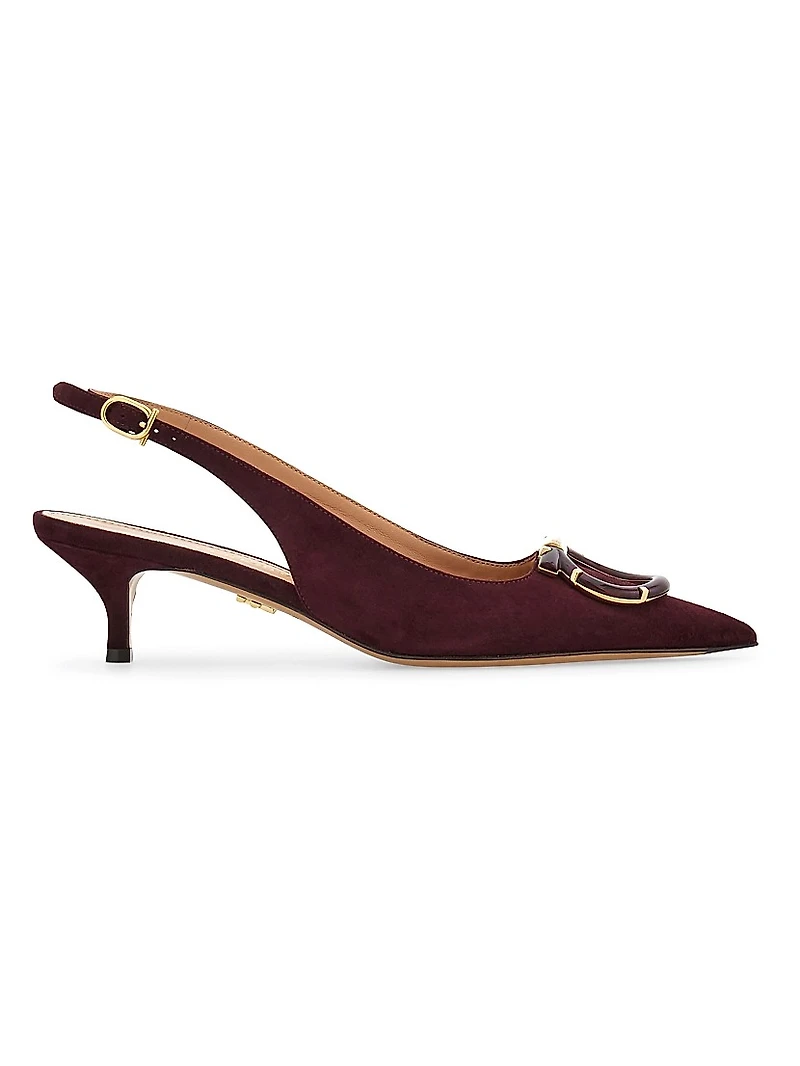 Sara 40MM Suede Slingback Pumps