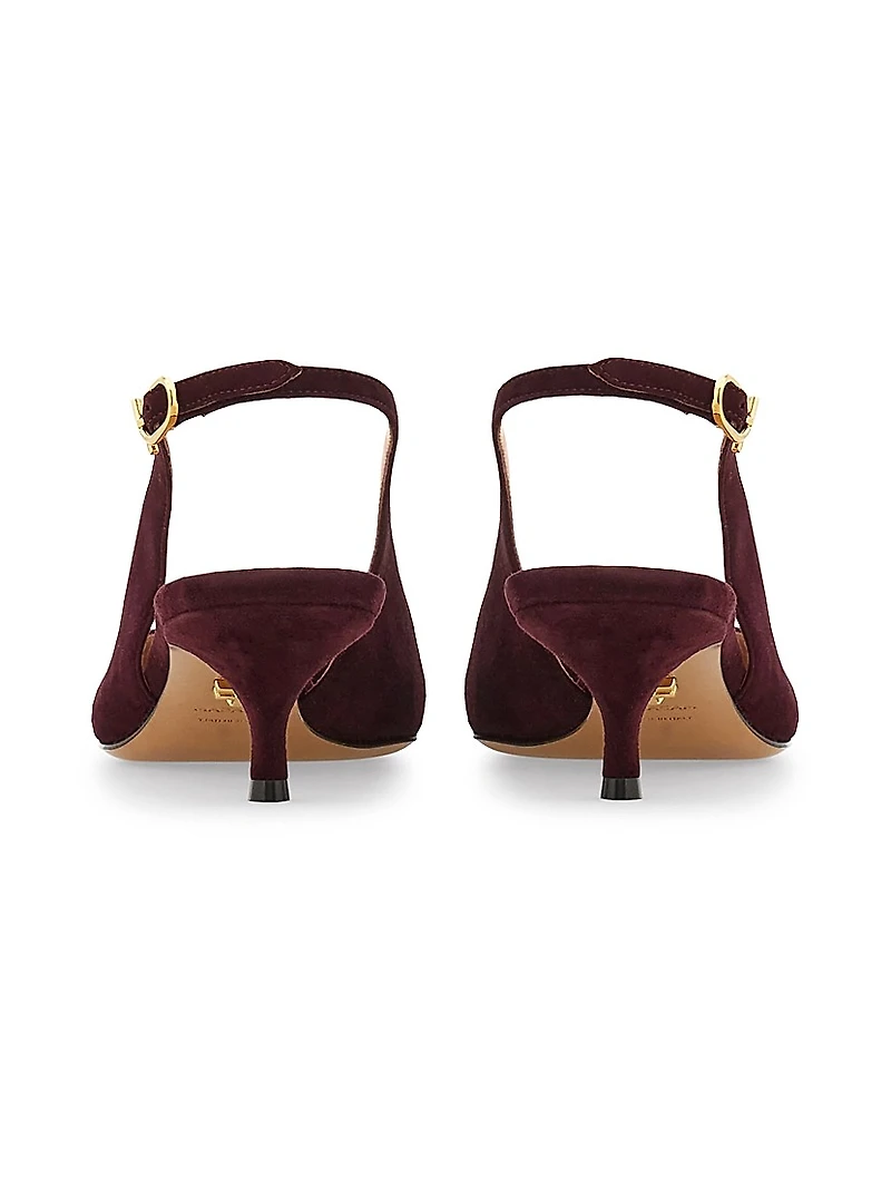 Sara 40MM Suede Slingback Pumps