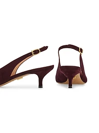 Sara 40MM Suede Slingback Pumps
