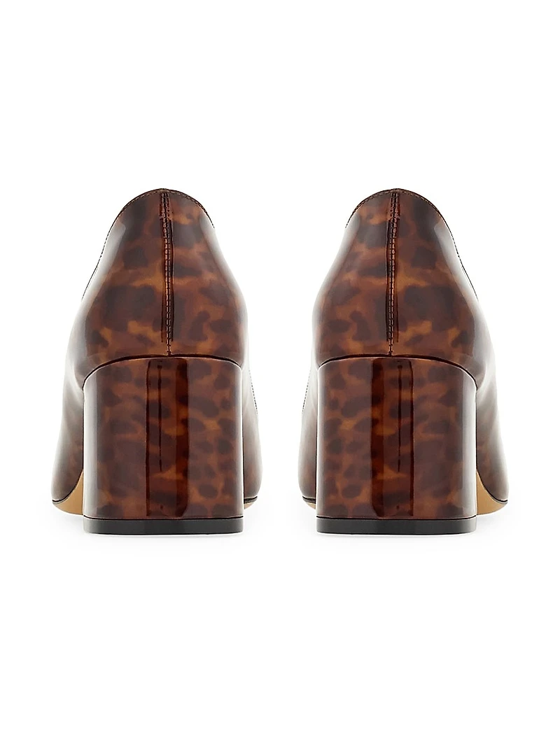 Mirelle 60MM Gancini-Accented Patent Leather Pumps