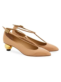 Tania 40MM Leather T-Strap Pumps