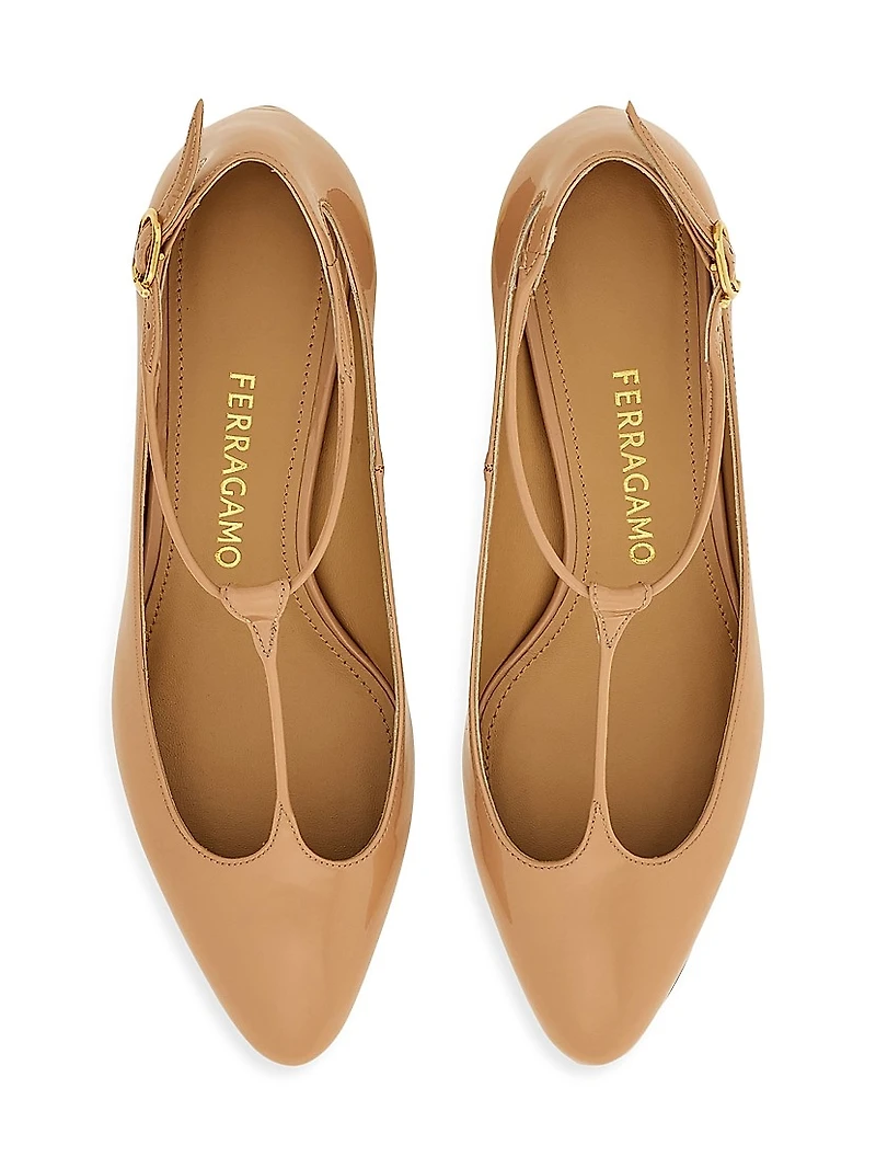 Tania 40MM Leather T-Strap Pumps