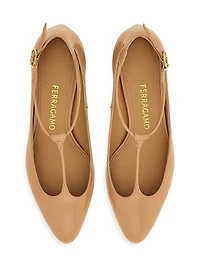 Tania 40MM Leather T-Strap Pumps