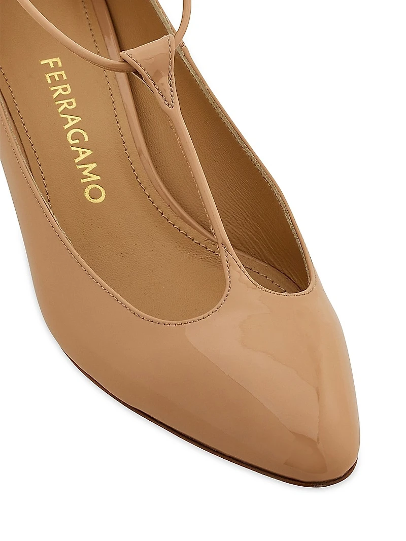 Tania 40MM Leather T-Strap Pumps