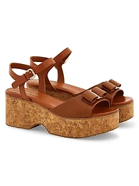Selna 70MM Denim Wedge Sandals