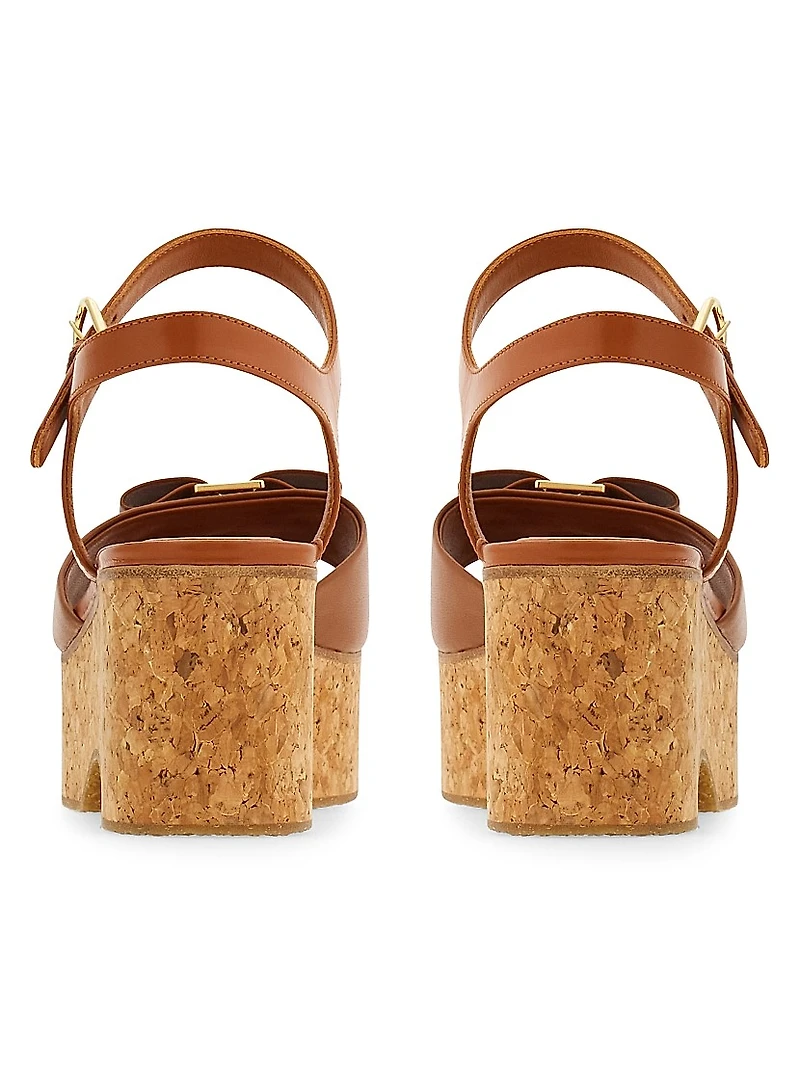Selna 70MM Denim Wedge Sandals