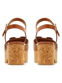 Selna 70MM Denim Wedge Sandals