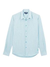 Wool-Blend Button-Front Shirt