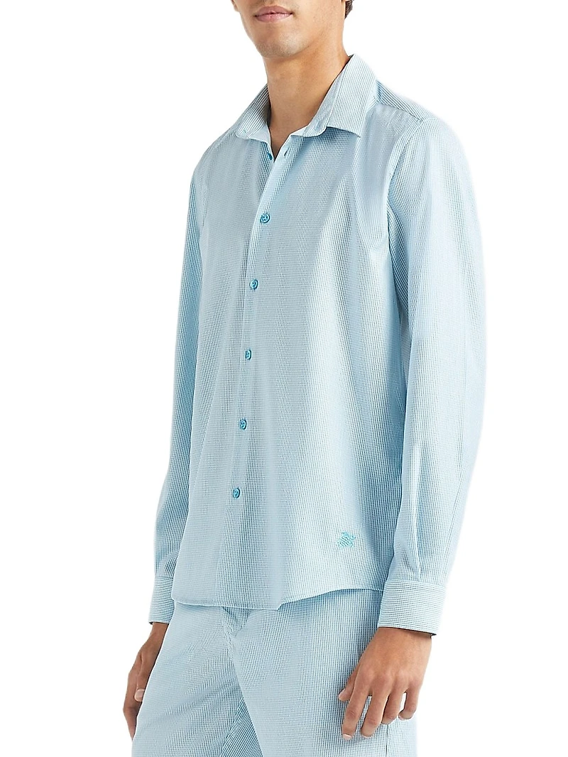 Wool-Blend Button-Front Shirt