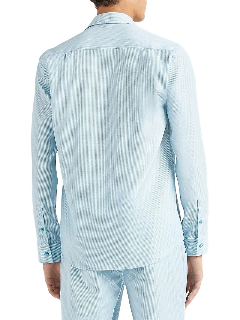 Wool-Blend Button-Front Shirt