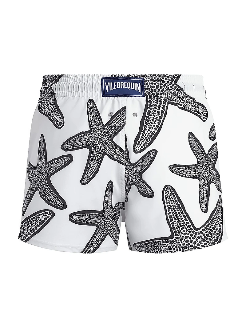 Starlettes Printed Stretch Fabric Swim Shorts