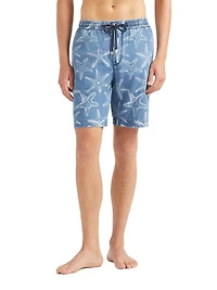 Starfish-Printed Denim Shorts