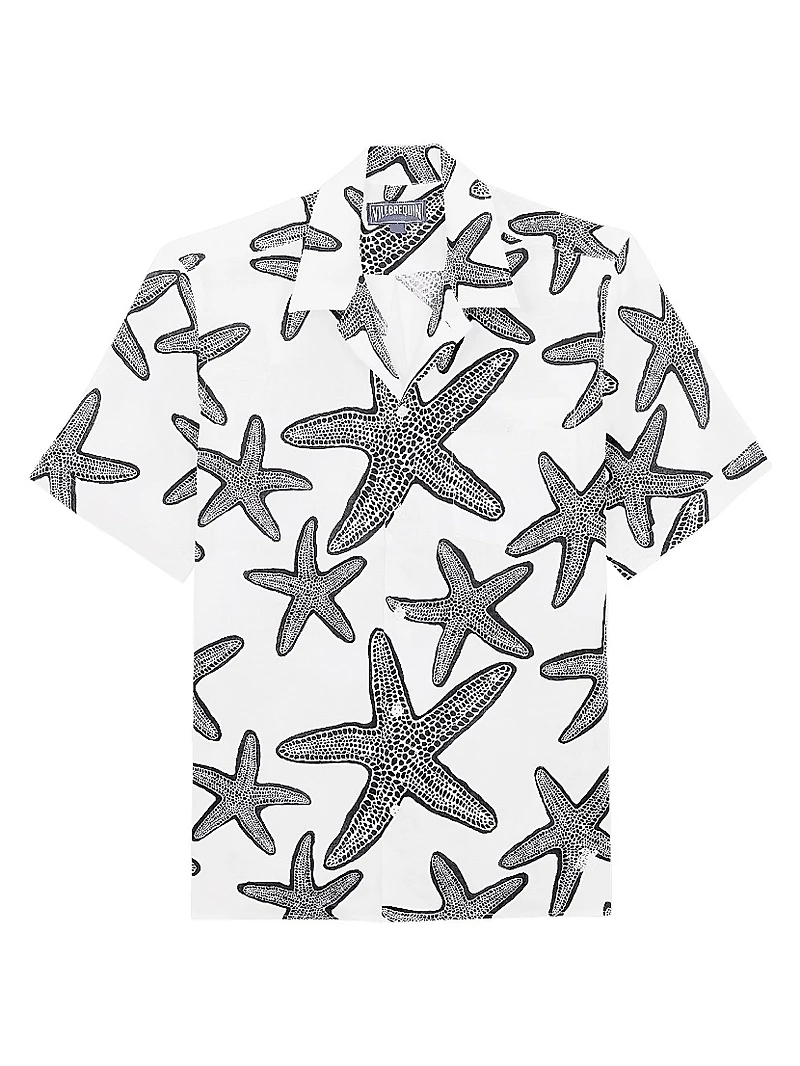 Starlettes Printed Linen Shirt
