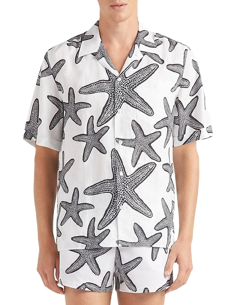 Starlettes Printed Linen Shirt