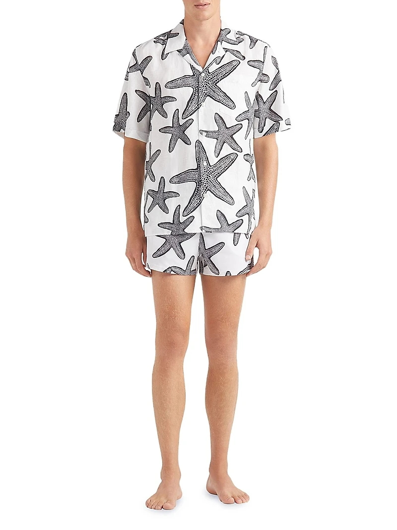 Starlettes Printed Linen Shirt