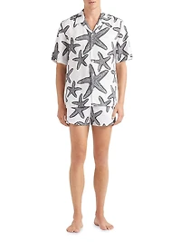 Starlettes Printed Linen Shirt