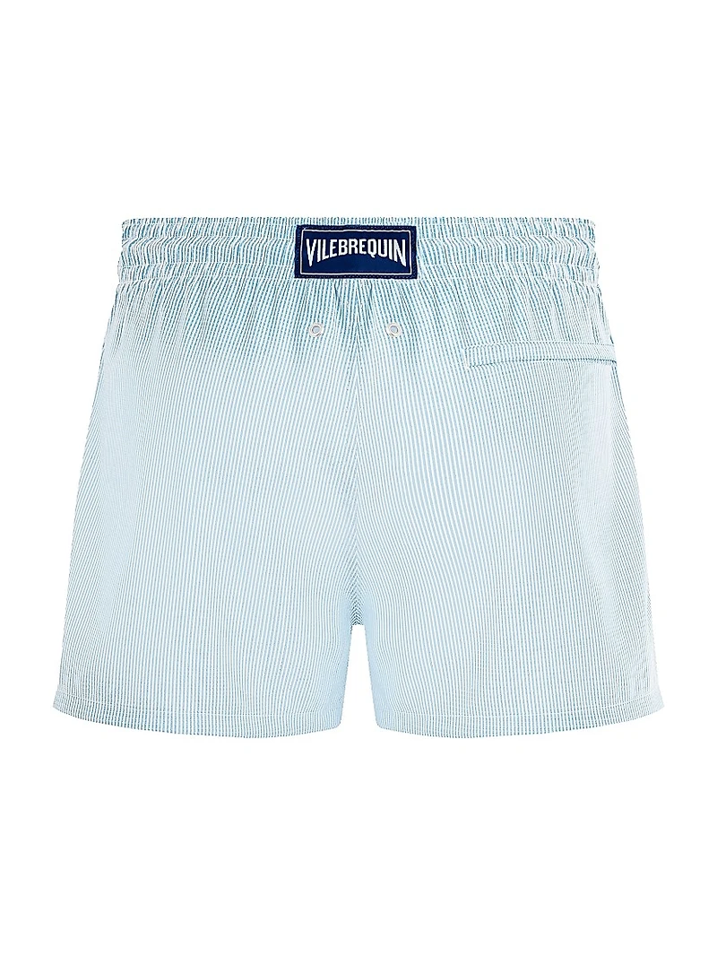 Micro-Striped Swim Shorts