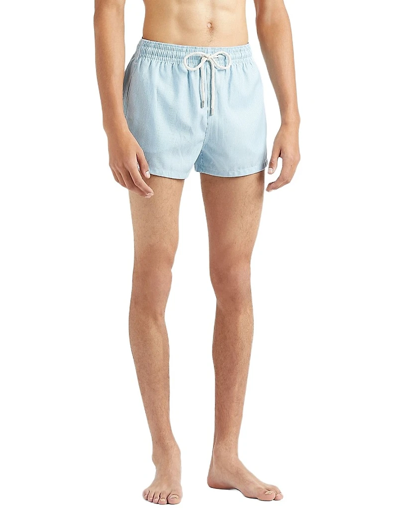 Micro-Striped Swim Shorts
