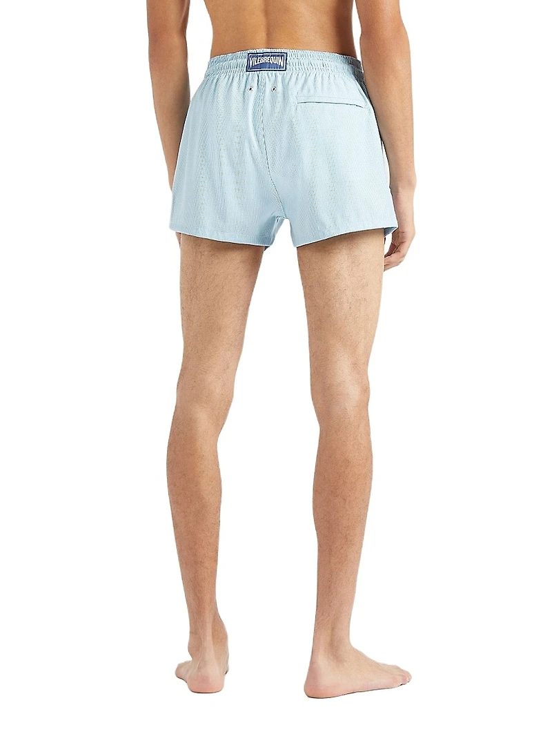 Micro-Striped Swim Shorts