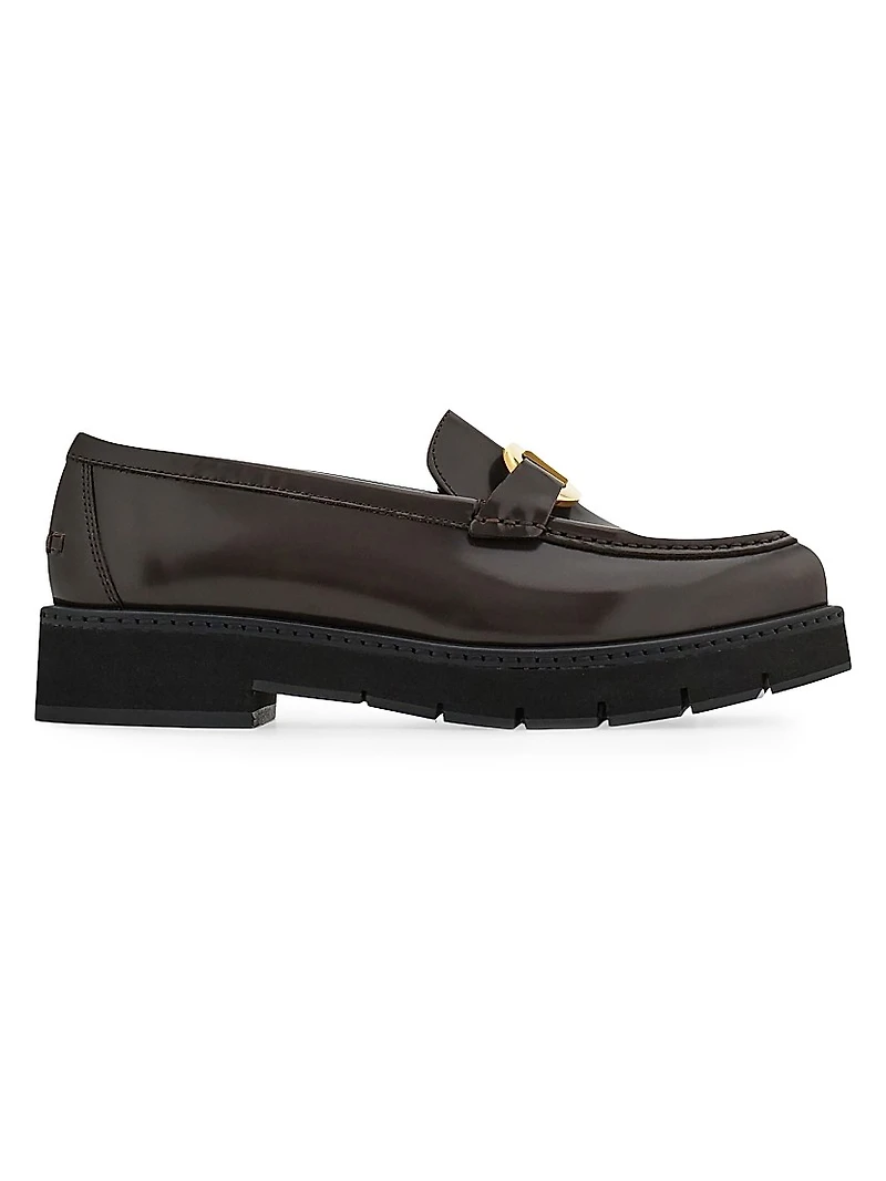 Maryan Leather Lug-Sole Loafers