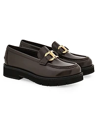 Maryan Leather Lug-Sole Loafers