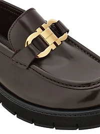 Maryan Leather Lug-Sole Loafers