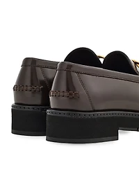 Maryan Leather Lug-Sole Loafers