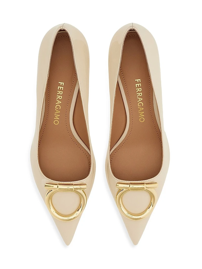 Lara 40MM Gancini Leather Pumps