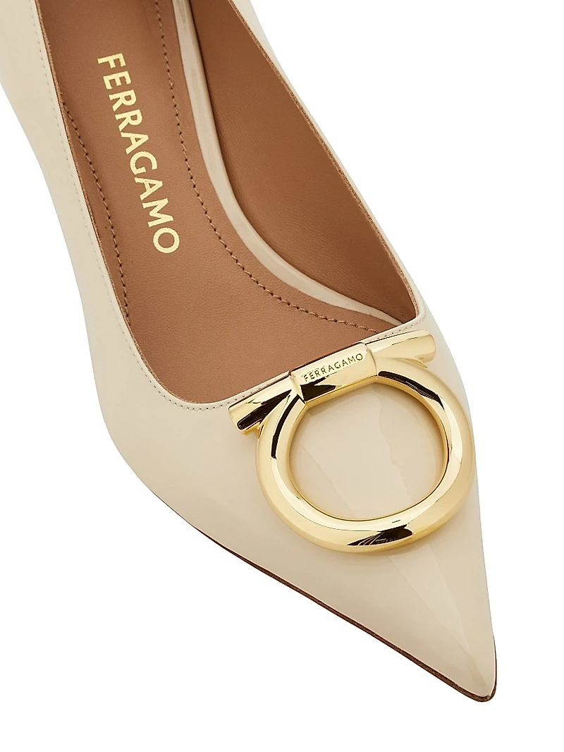 Lara 40MM Gancini Leather Pumps