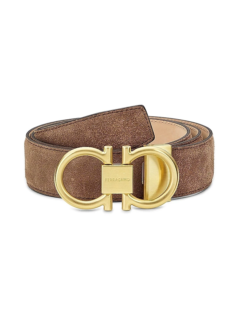 Double Gancino Adjustable Leather Belt