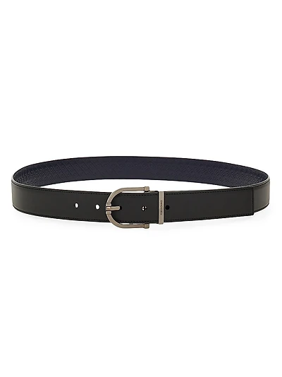 Embossed Reversible Leather Belt