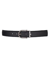 Embossed Reversible Leather Belt