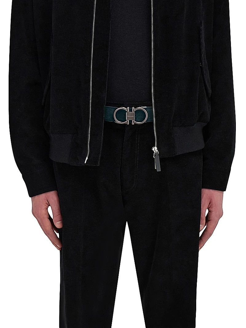 Gancini Cut-to-Size Suede Belt