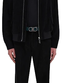 Gancini Cut-to-Size Suede Belt