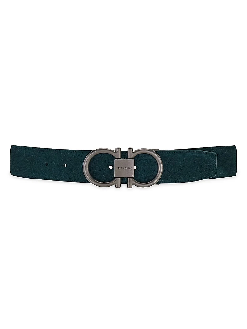 Gancini Cut-to-Size Suede Belt