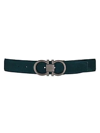 Gancini Cut-to-Size Suede Belt
