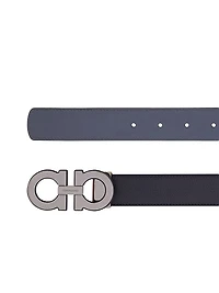 Gancini Double Cut-to-Size Reversible Leather Belt