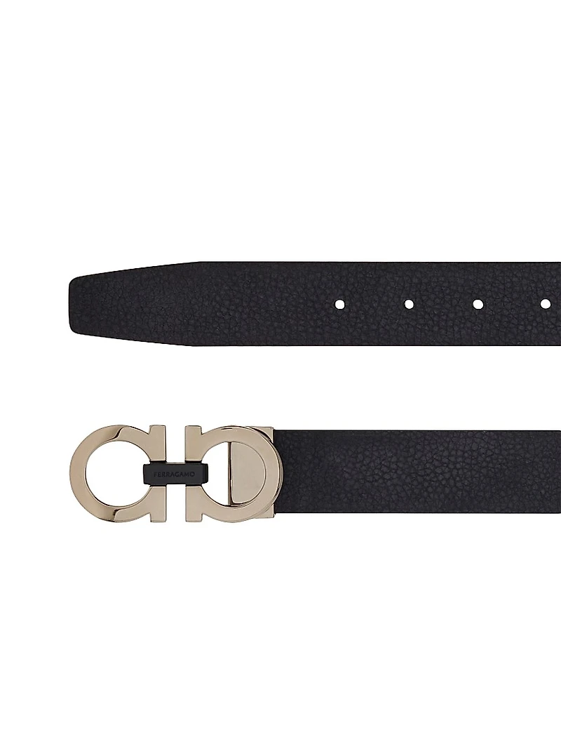 Gancini Adjustable Leather Belt