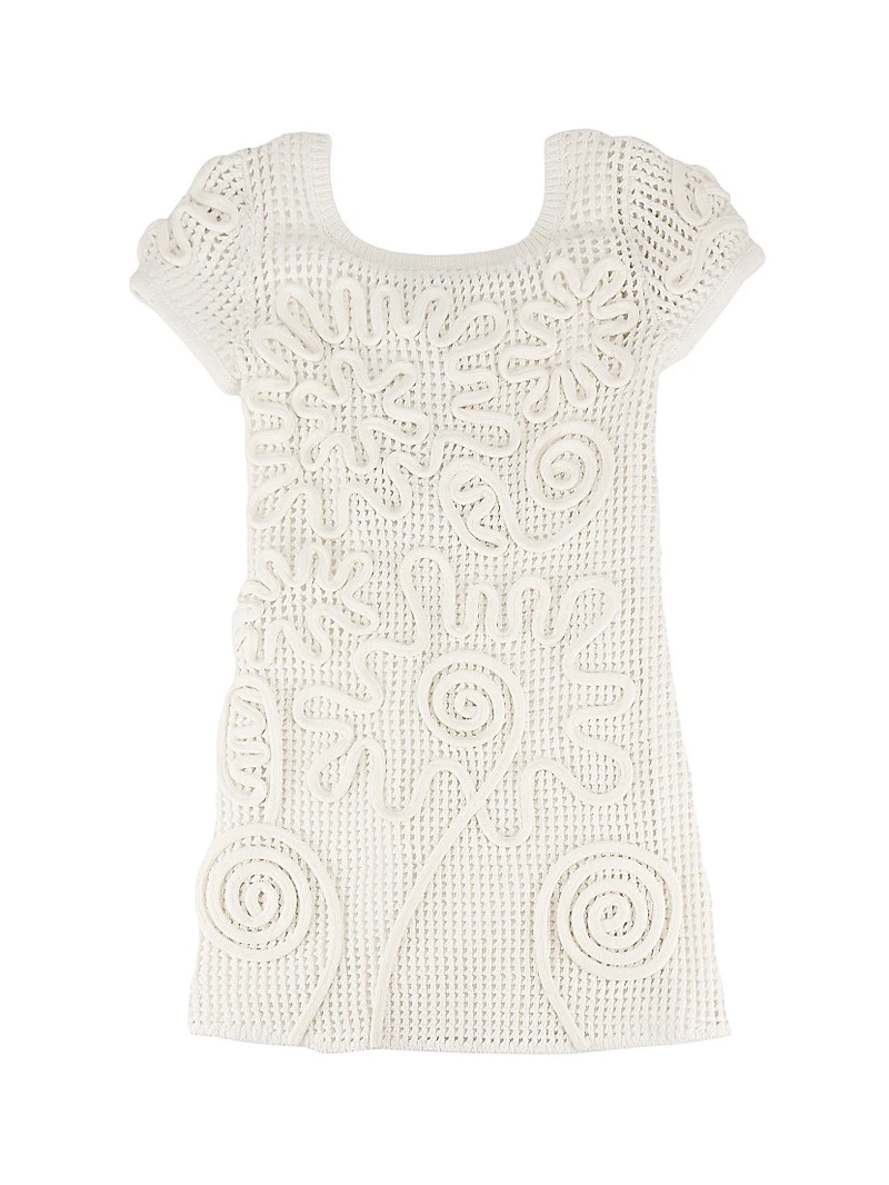 Little Girl's & Girl's Nissa Crochet-Knit Dress