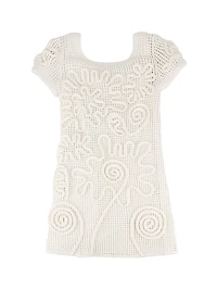 Little Girl's & Girl's Nissa Crochet-Knit Dress