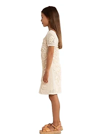 Little Girl's & Girl's Nissa Crochet-Knit Dress