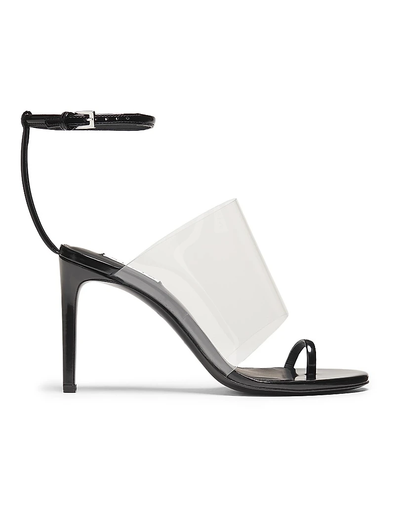 PVC & Leather 90MM Stiletto Sandals