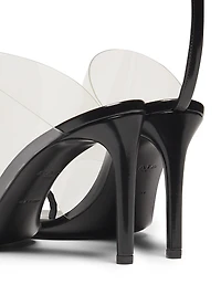 PVC & Leather 90MM Stiletto Sandals