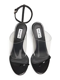 PVC & Leather 90MM Stiletto Sandals