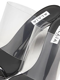 PVC & Leather 90MM Stiletto Sandals