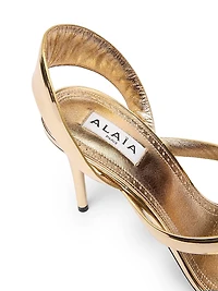 Tong 90MM Metallic Leather Sandals