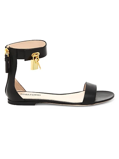 Padlock Leather Sandals