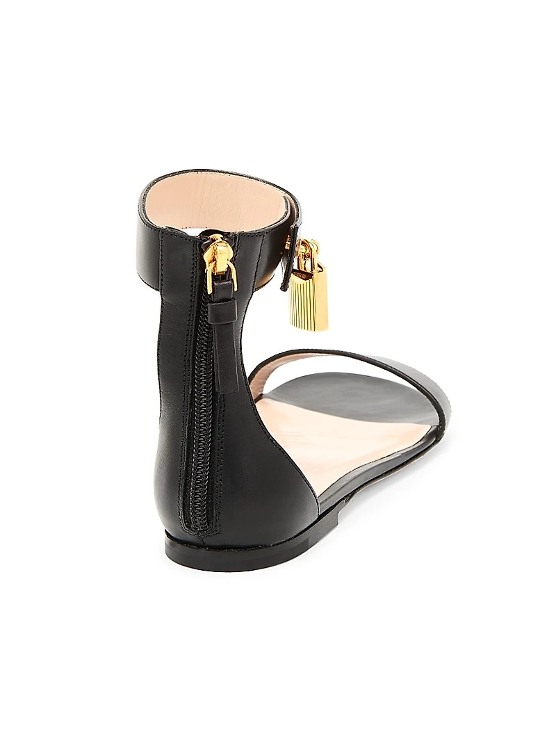 Padlock Leather Sandals